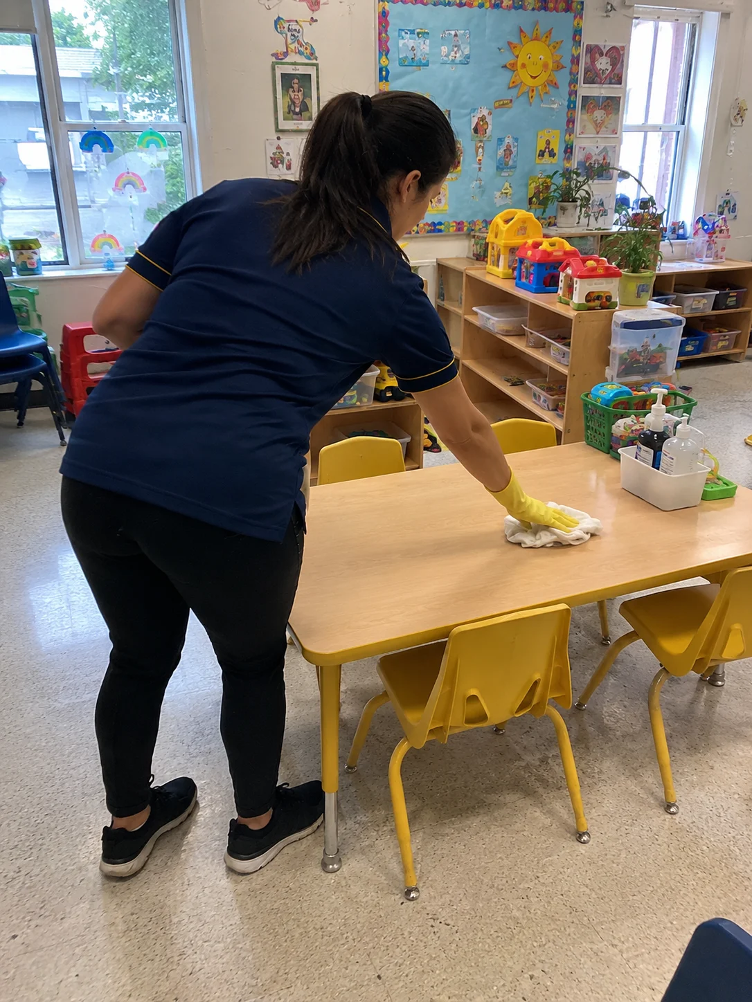 Clean and disinfected daycare classroom in Montreal