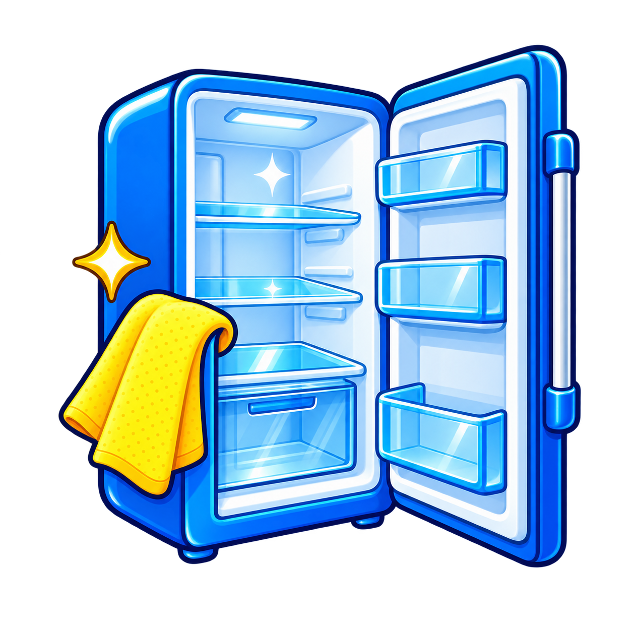 Clean fridge interior