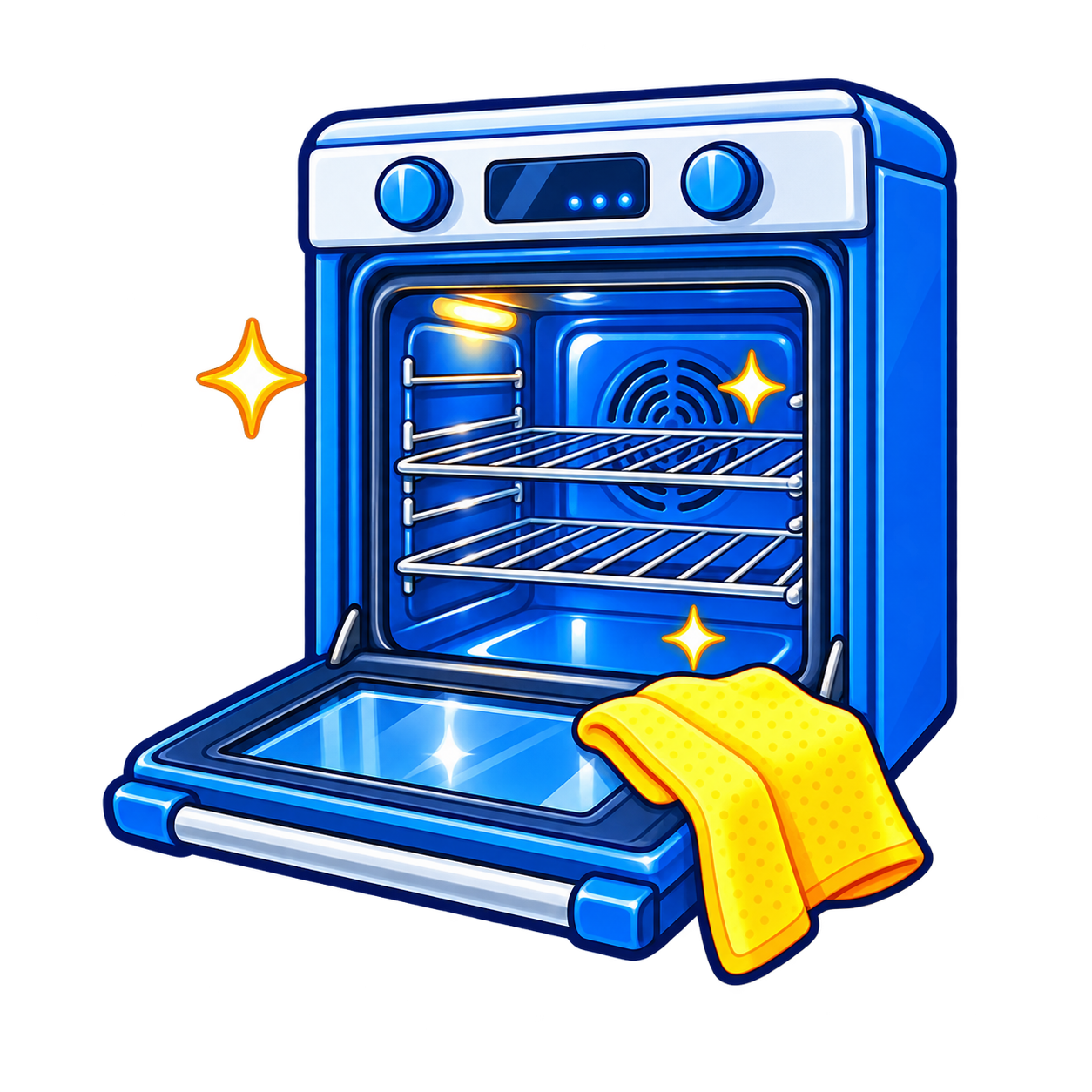 Clean oven interior